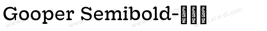Gooper Semibold字体转换